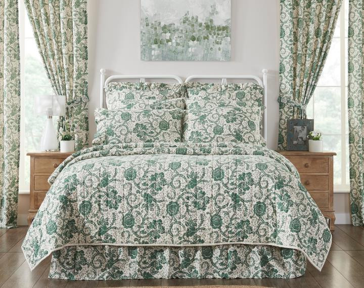 Dorset Green Floral Bedding Collection | Country Village Shoppe