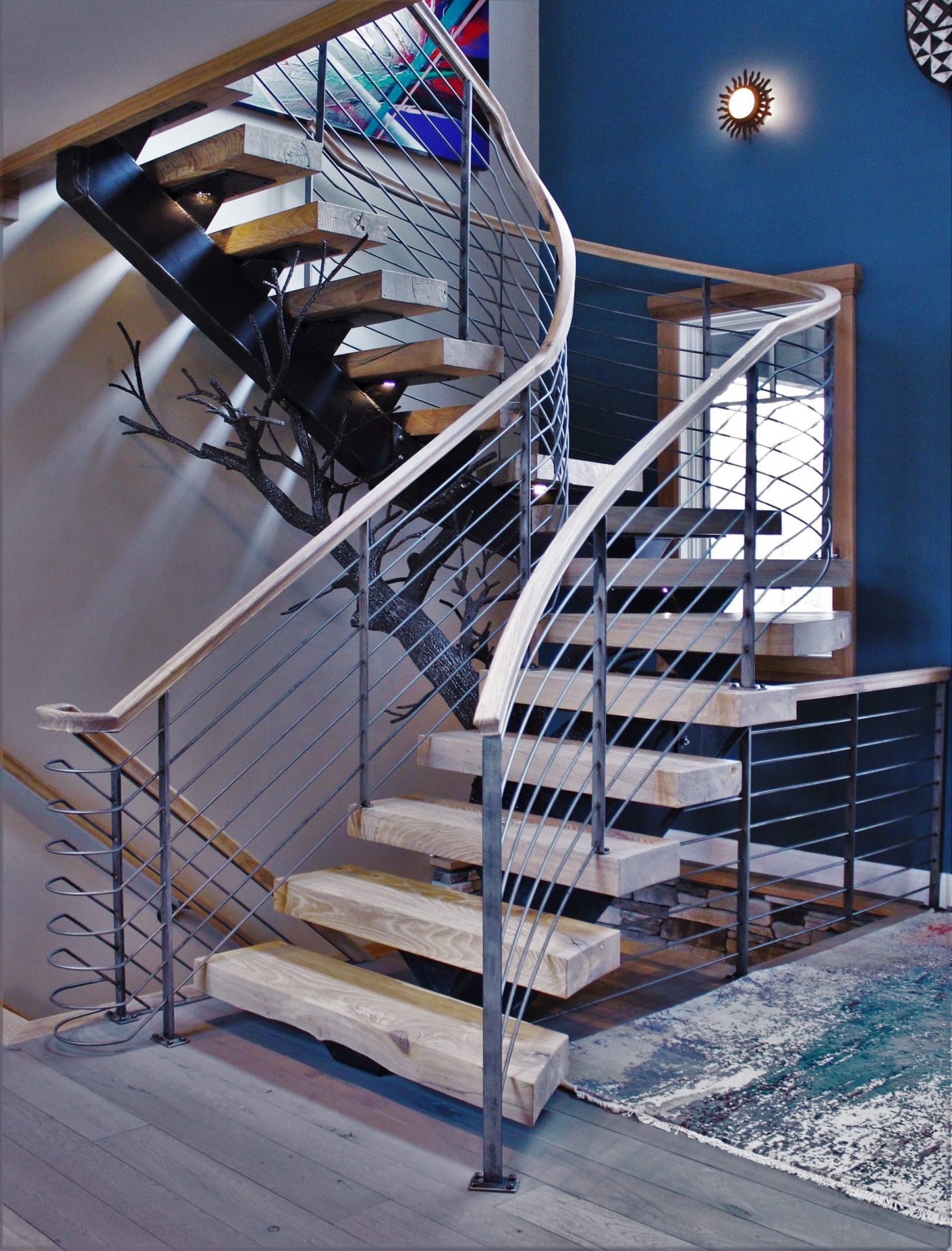 Double Stringer Floating Stairs - Great Lakes Metal Fabrication