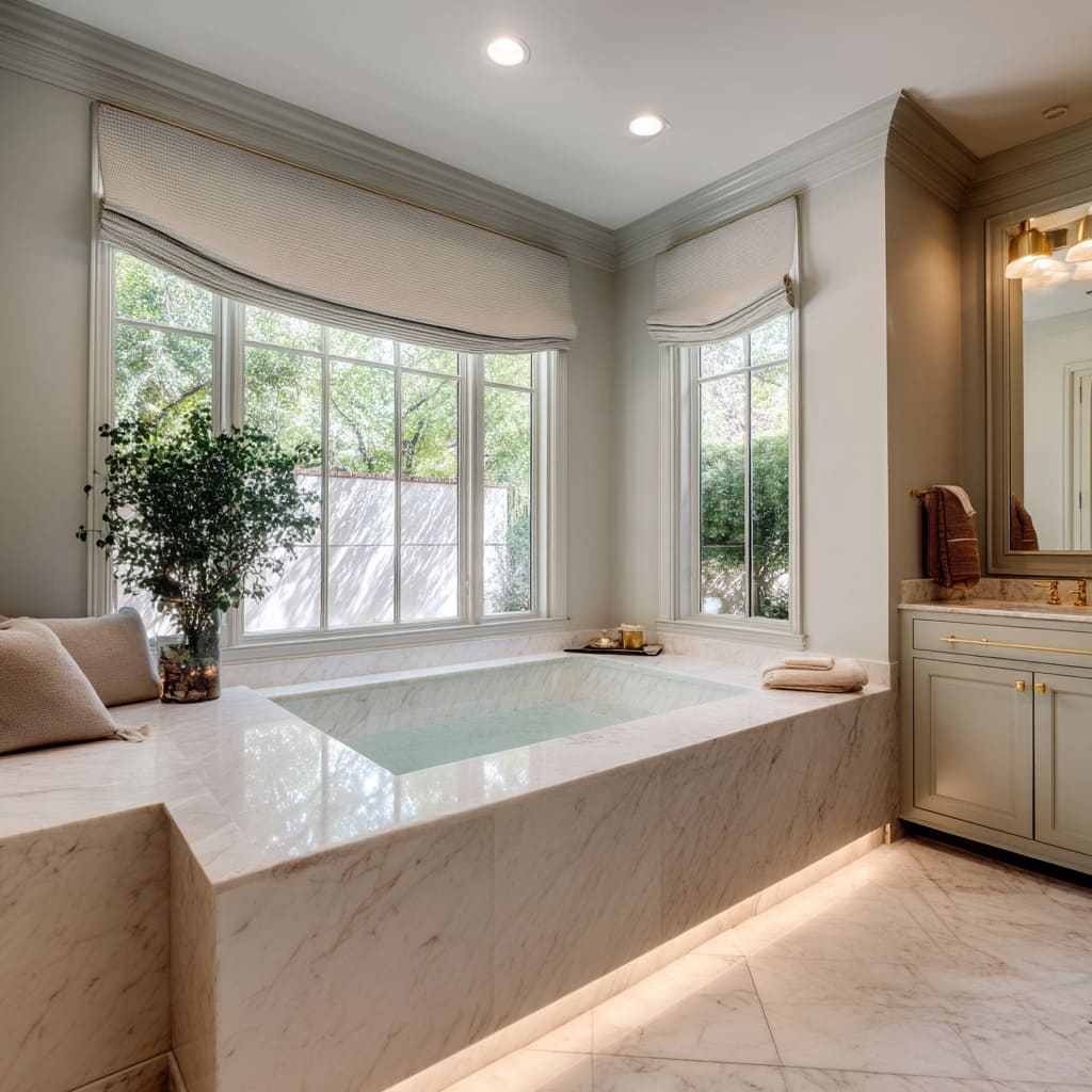Drop-In Bathtub Design Ideas: Layout, Lighting & Materials