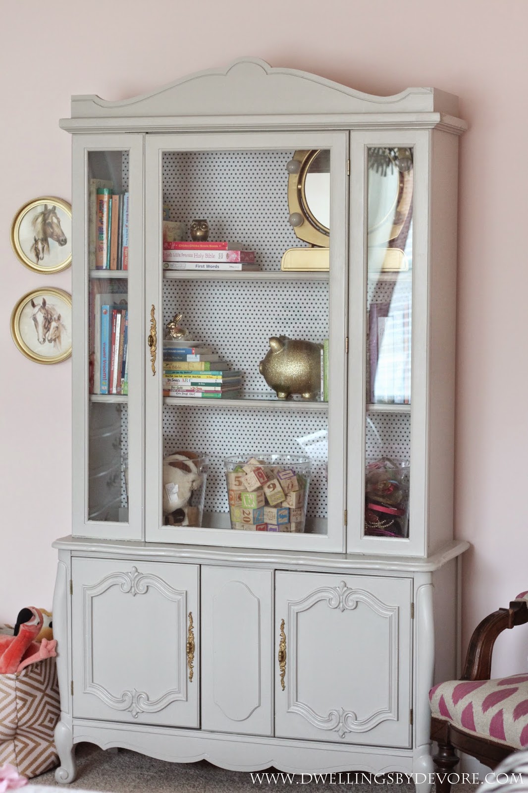 Dwellings By DeVore: Hutch Makeover & Chic Shelf Paper Review