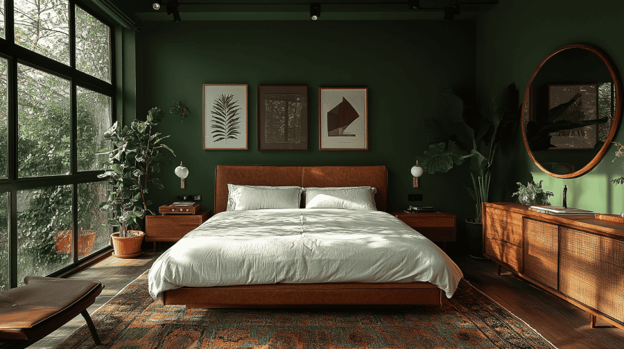Elegant Dark Green Bedroom Designs - You Comfort