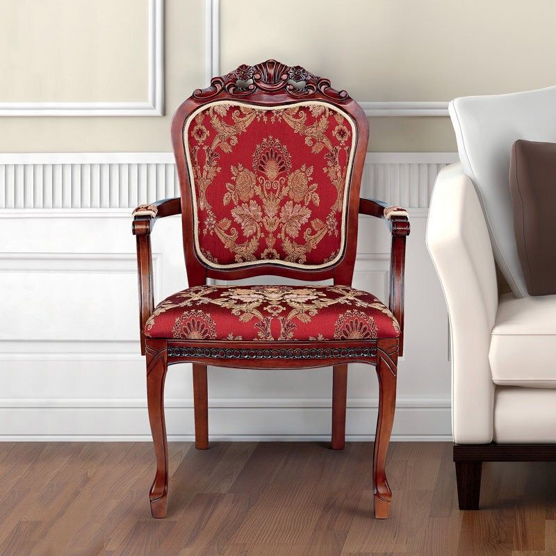 Elegant Red Victorian Parlor Chair | Foter
