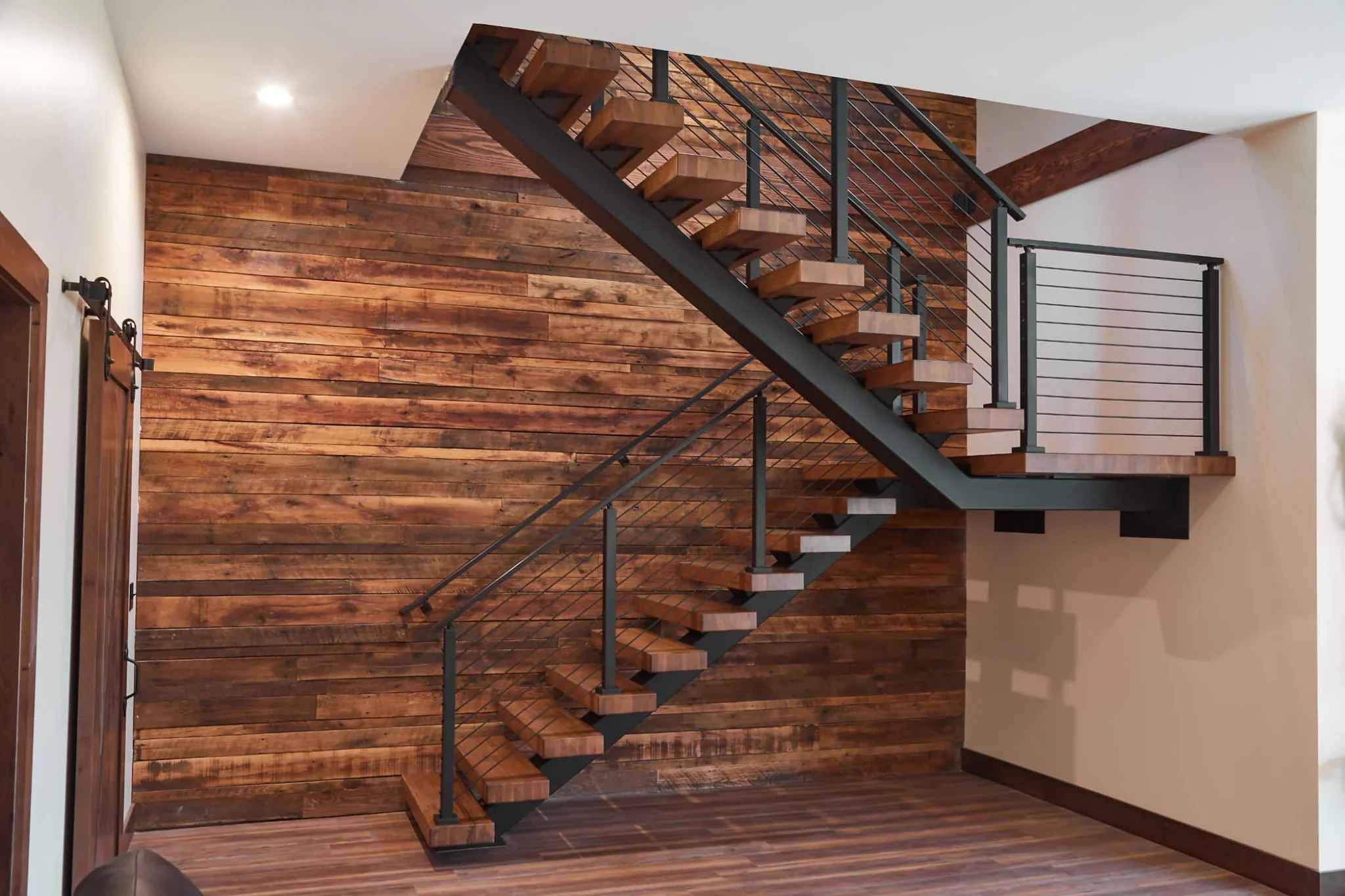 Floating Steel Staircases | Topnotch Steels and Contracting | Custom pergolas, gates, handrails, louvers, staircases, automatic doors, decorative steel works, and more in UAE - Dubai, Sharjah, Abu D