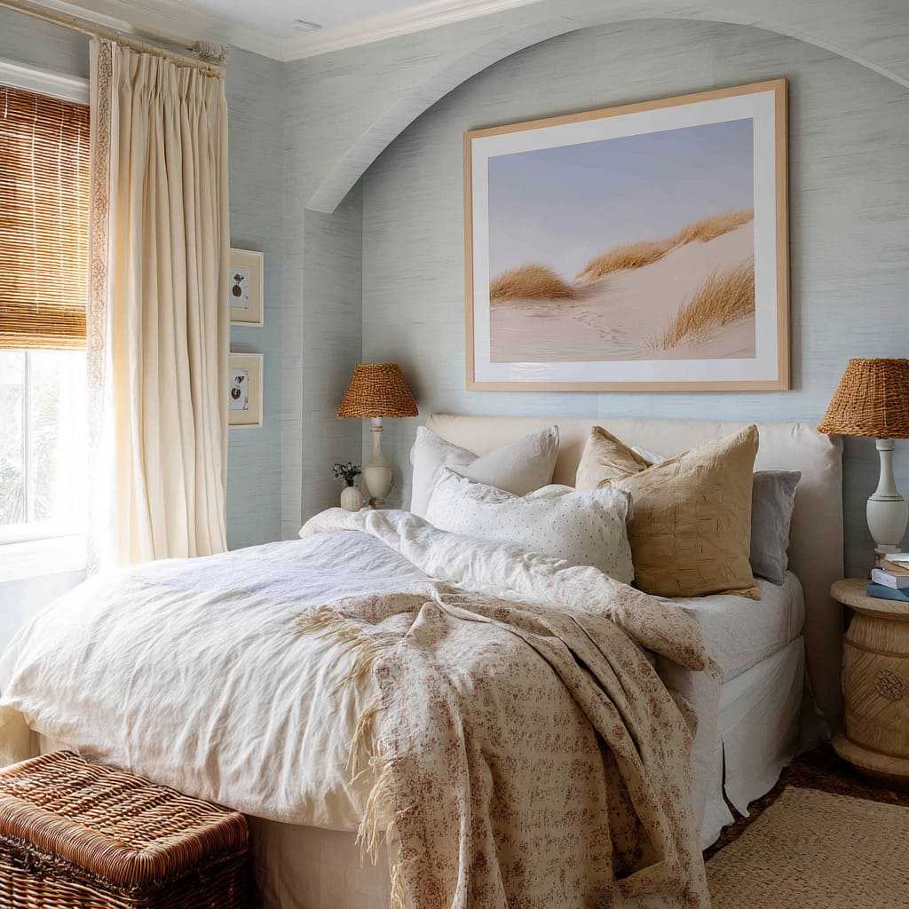 Fresh Coastal Bedroom Ideas with Soft Tones and Texture | FH