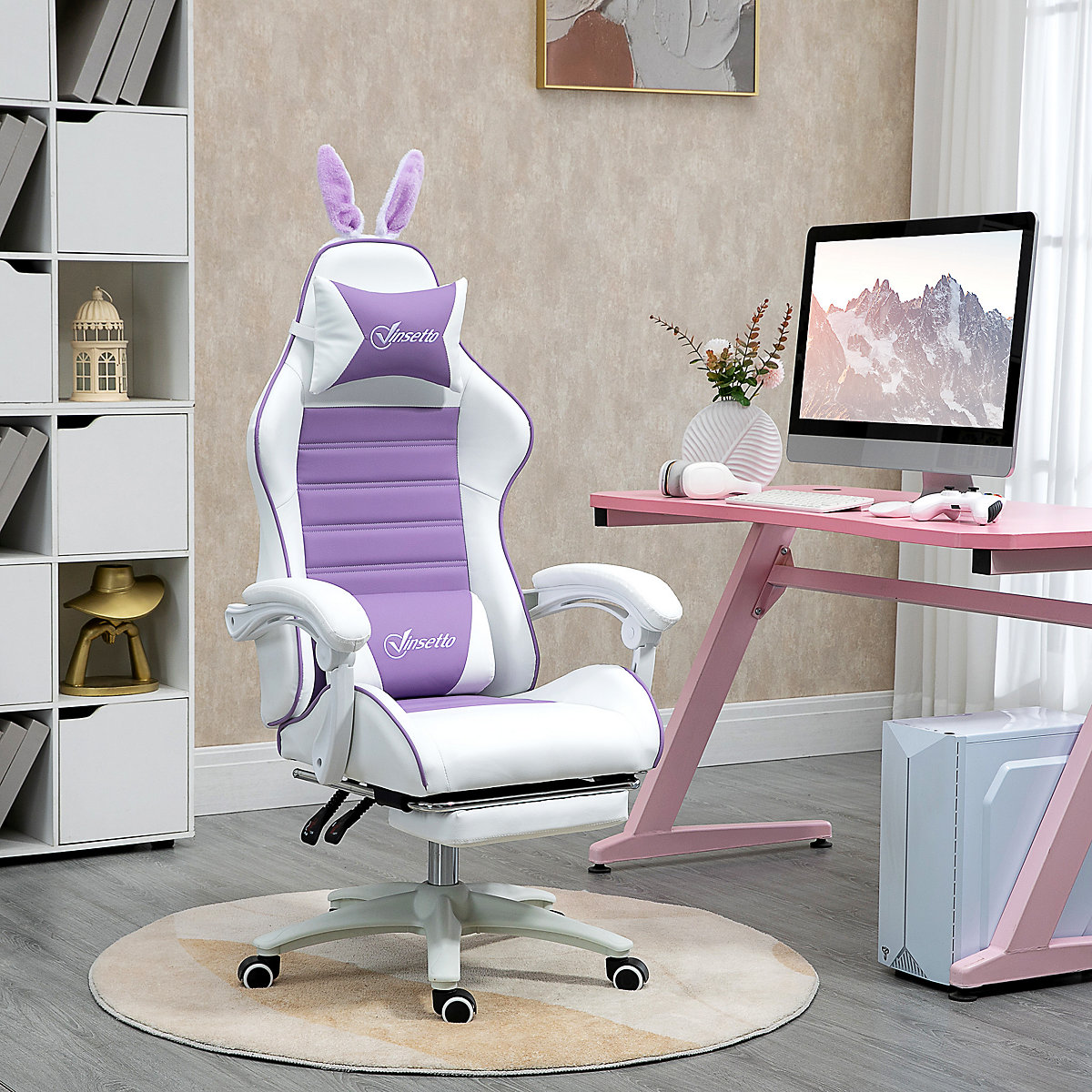 Gaming Chair Purple Victorage V2 Series Ergonomic Purple Color PU Leather Computer