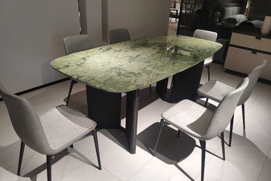 Green Marble Dining Table Marvin | bmscasa