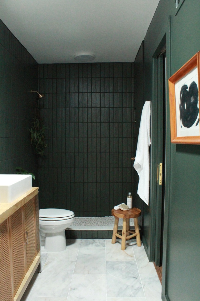 Green Shower Tile Is One Bathroom Trend We Can Definitely Get Behind