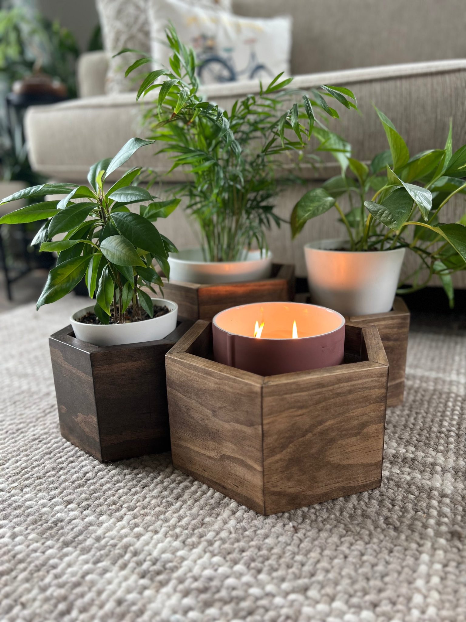 Hexagon Plant Stand - 3 sizes – Pure Grain Table Co.