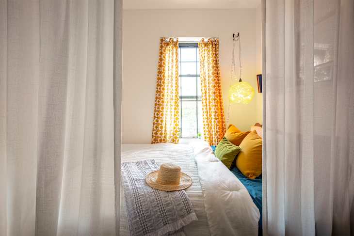 I Couldn't Fit a Nightstand in My Bedroom Until I Tried This Hack | Apartment Therapy