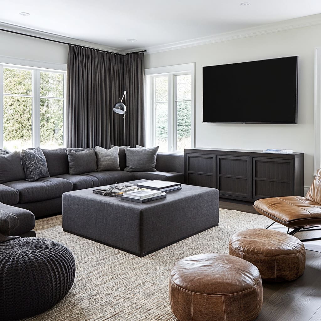 Masculine Men's Living Room Ideas for Bold, Stylish Spaces