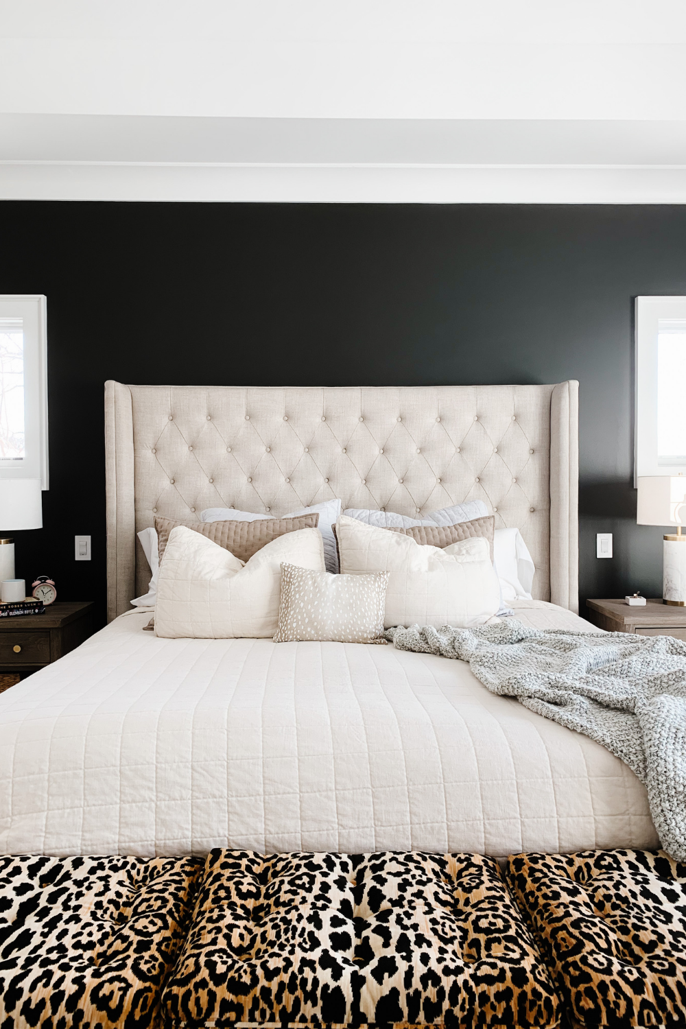 Master Bedroom Update | Black Accent Wall - My Kind of Sweet
