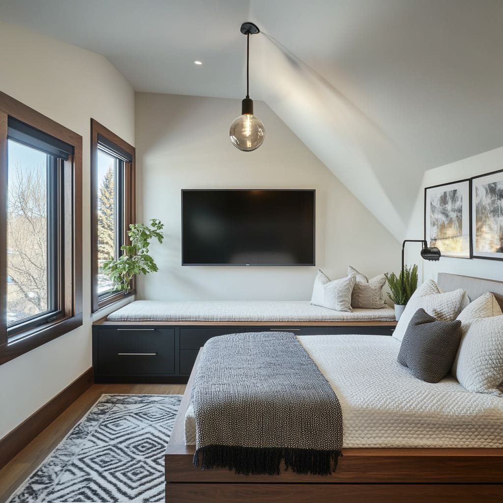 Modern Attic Bedroom Ideas for Adults That Feel Like a Suite