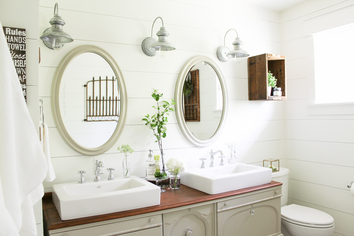One Room Challenge {Week Six}: A Farmhouse Style Bathroom Reveal - Making it in the Mountains