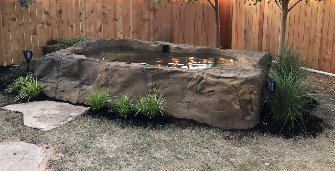 Semi-in Ground Large Koi Pond - Garden Gnomes Etc