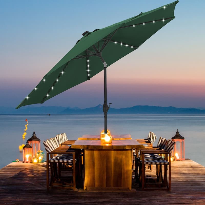 Solar Lights 10 Ft Umbrella With Led Lights Autlaycil 10ft Solar LED Lights Outdoor Patio Umbrella