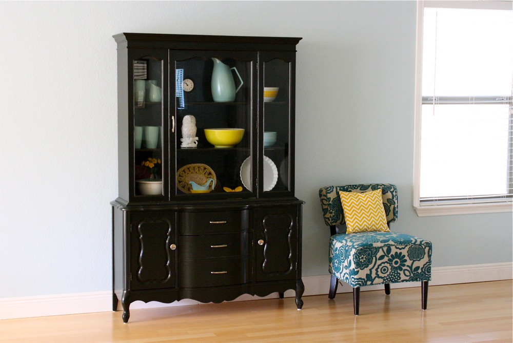 the new chair; the china cabinet redo - MADE EVERYDAY