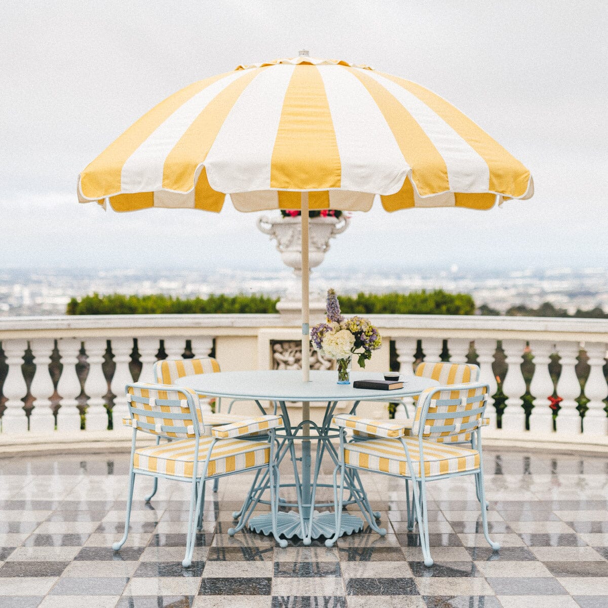 The Patio Umbrella - 80's Panel Yellow | Business & Pleasure Co Aus