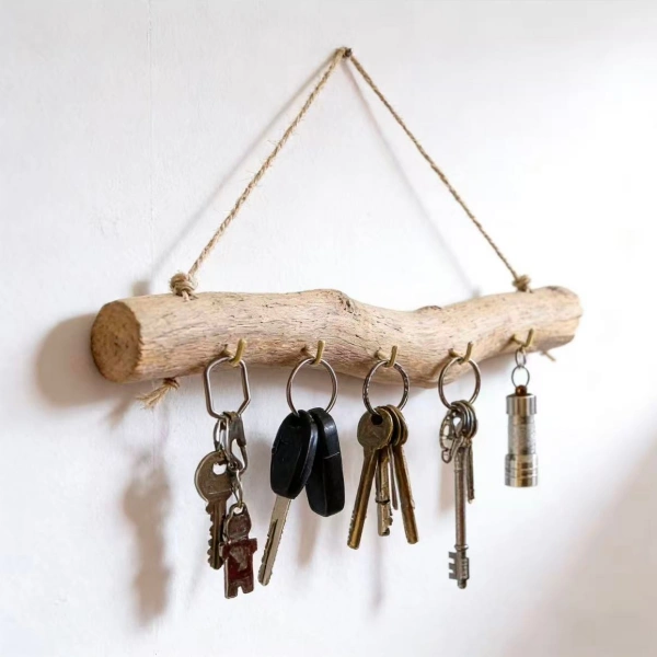 Upcycling Branches, Jute Rope and Glass Bottles into Rustic Home Décor