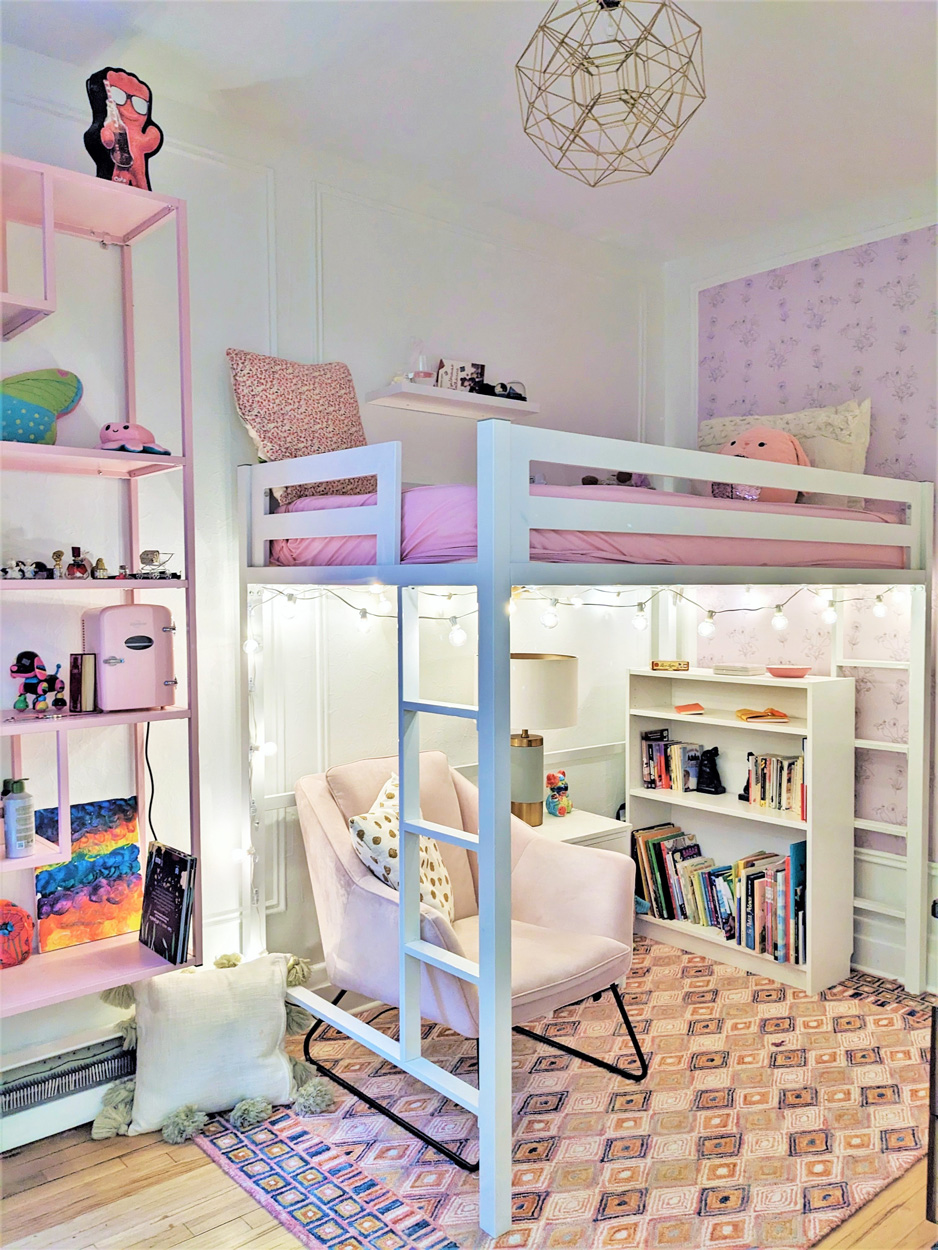 Young Girl's Bedroom Design in Outremont, Montreal - Versa Style Design