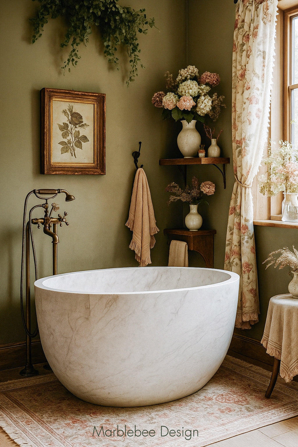 10 Warm and Earthy bathroom design with matched stone tubs – Marblebee