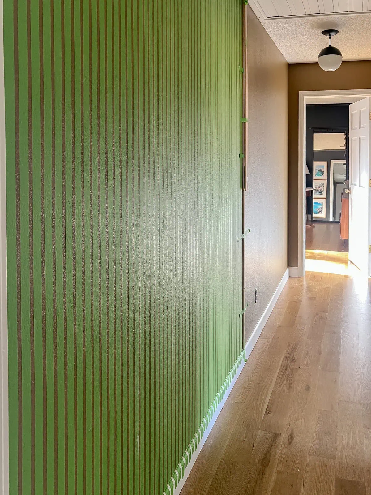 140 Hours Later: Our Epic Hand-painted Stripe Hallway Reveal - Bigger Than the Three of Us