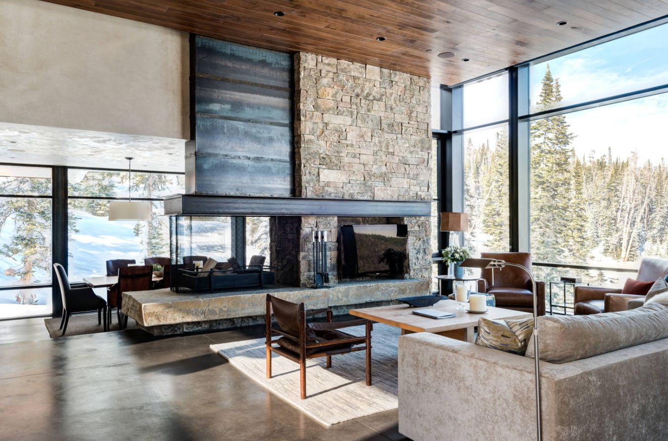 16 Times When Concrete Floors Made Living Rooms Look Stunning