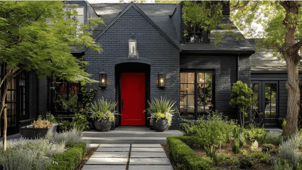 19 Ideas to Make Your Black Brick House Stand Out - Enthralling Gumption