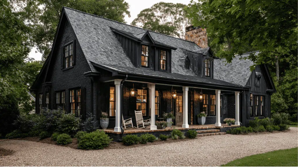 19 Ideas to Make Your Black Brick House Stand Out - Enthralling Gumption