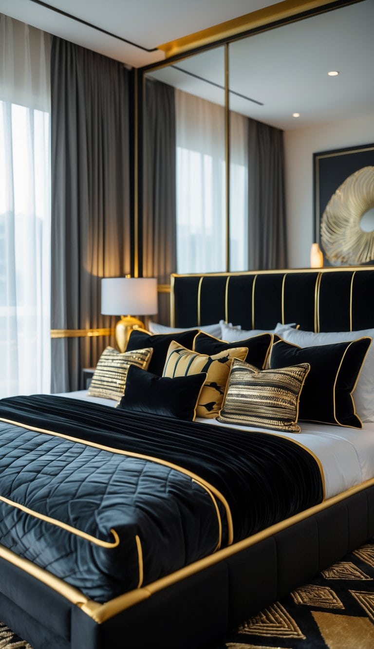 21 Black and Gold Bedroom Ideas for a Classy, Luxe Sleep Space