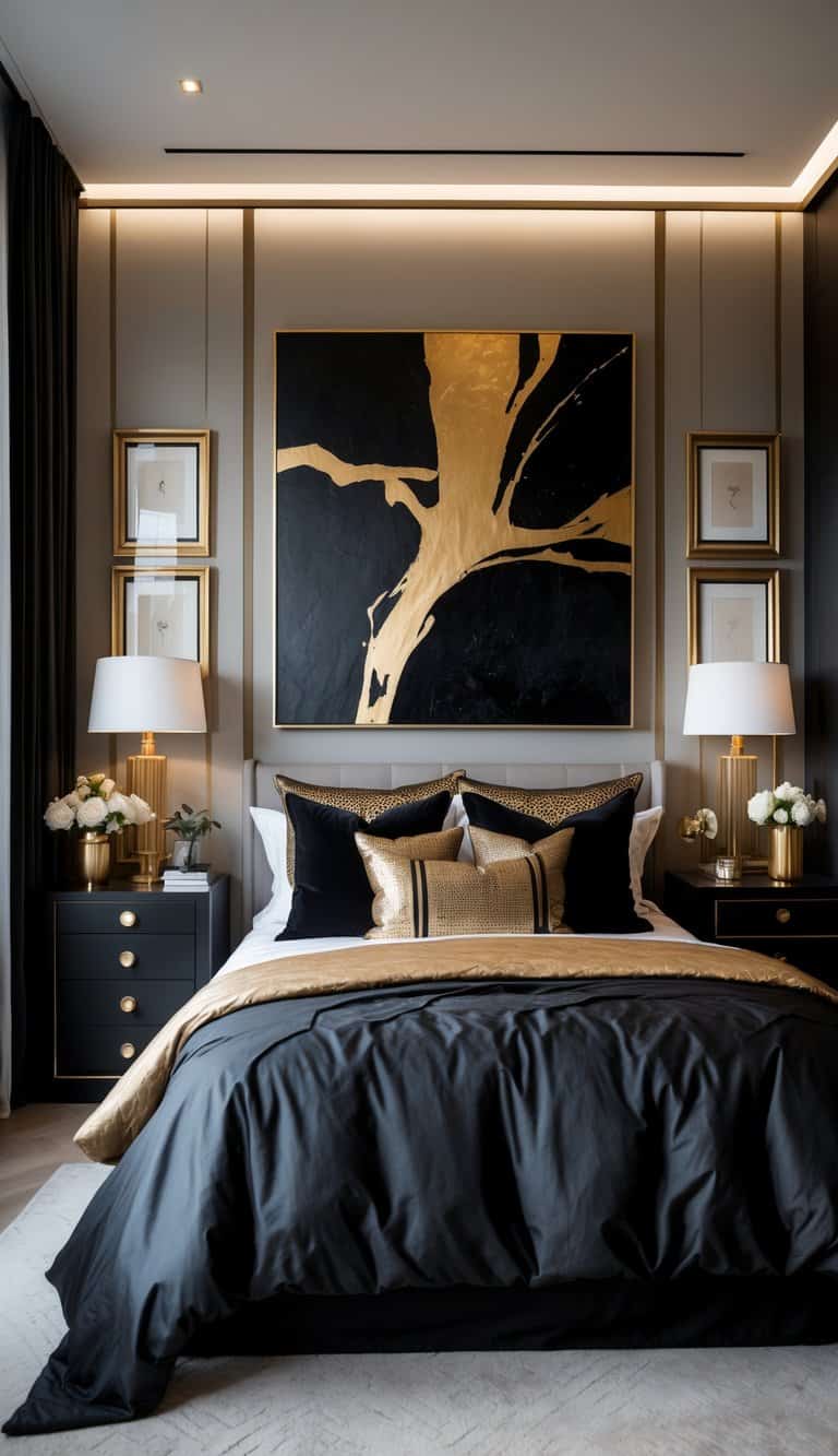 21 Black and Gold Bedroom Ideas for a Classy, Luxe Sleep Space