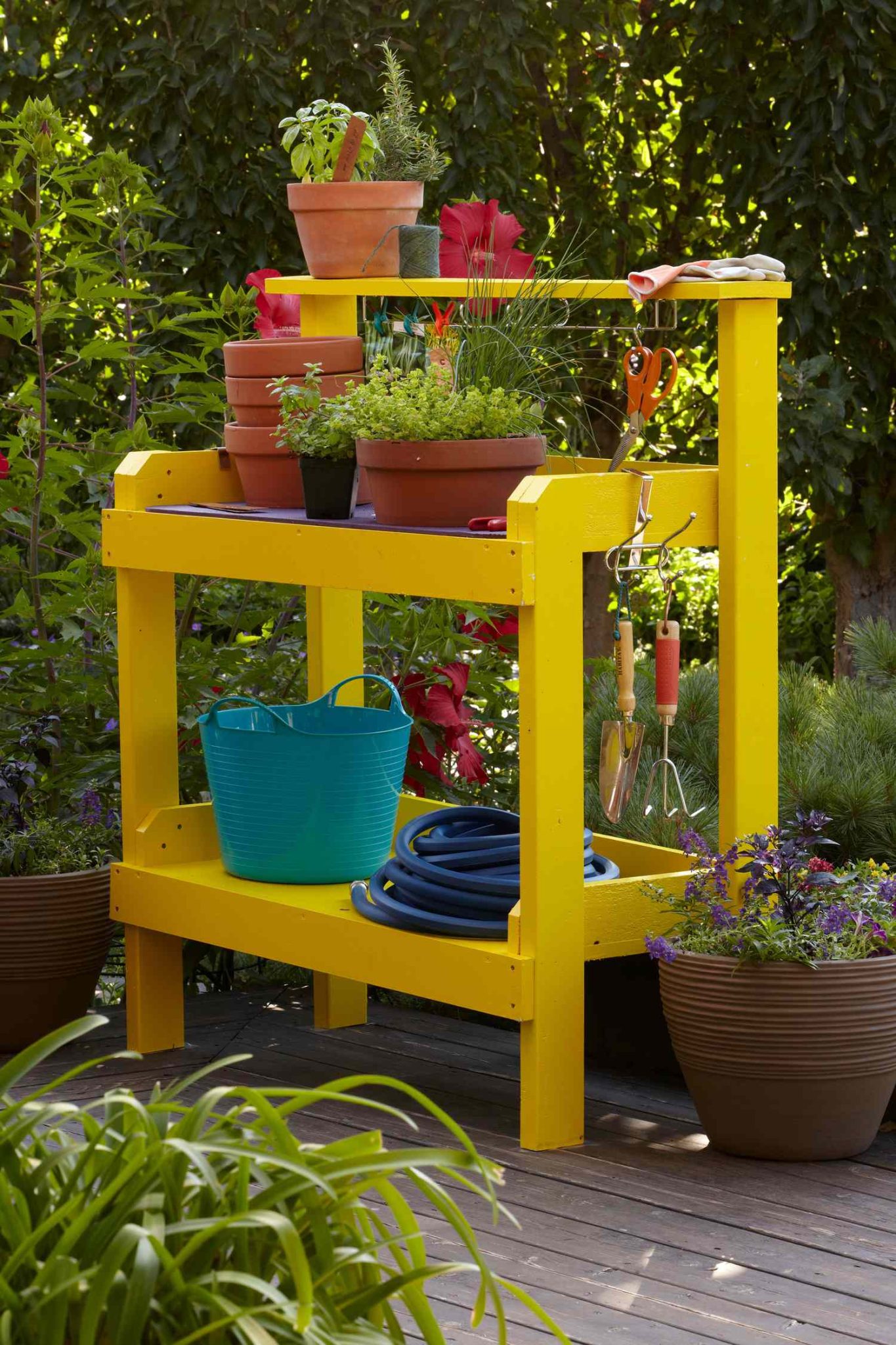 34 Ideas for Potting Benches with Storage