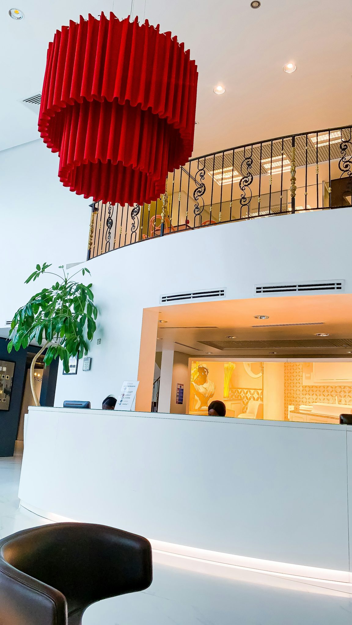 A beautiful office reception / front desk.