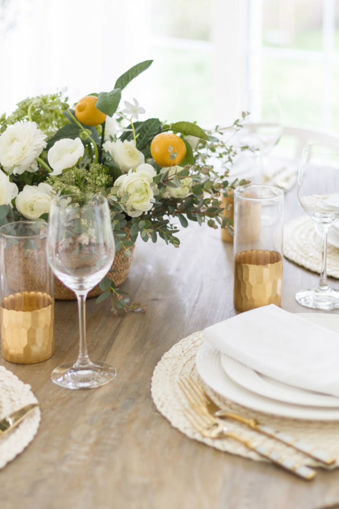 A Mother's Day Tablescape with Ranunculus and Lemons - zevy joy