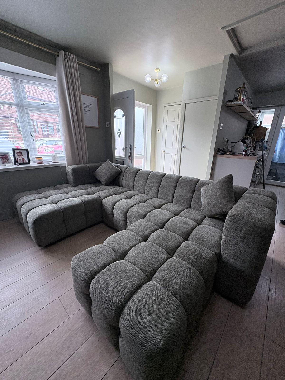Amalfi Grey Universal Corner Sofa Bed