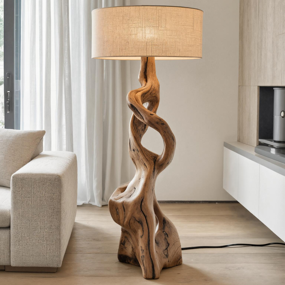 Artistic Carved Floor Lamp For Bedroom Or Living Room SITHTTLAM014 - 30'H / 8'