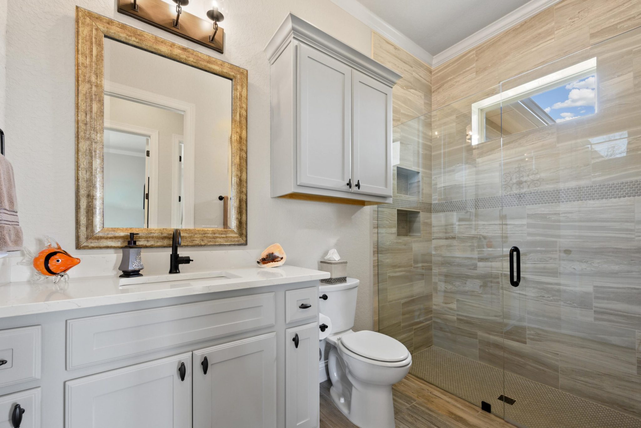 Bathroom Cabinet Painting in Vermont | A Blaze of Color