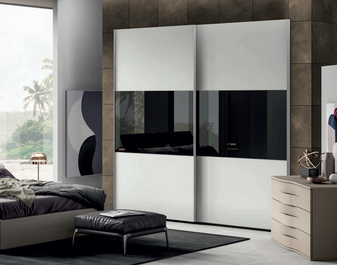 Bedroom wardrobe with TV stand | IDFdesign