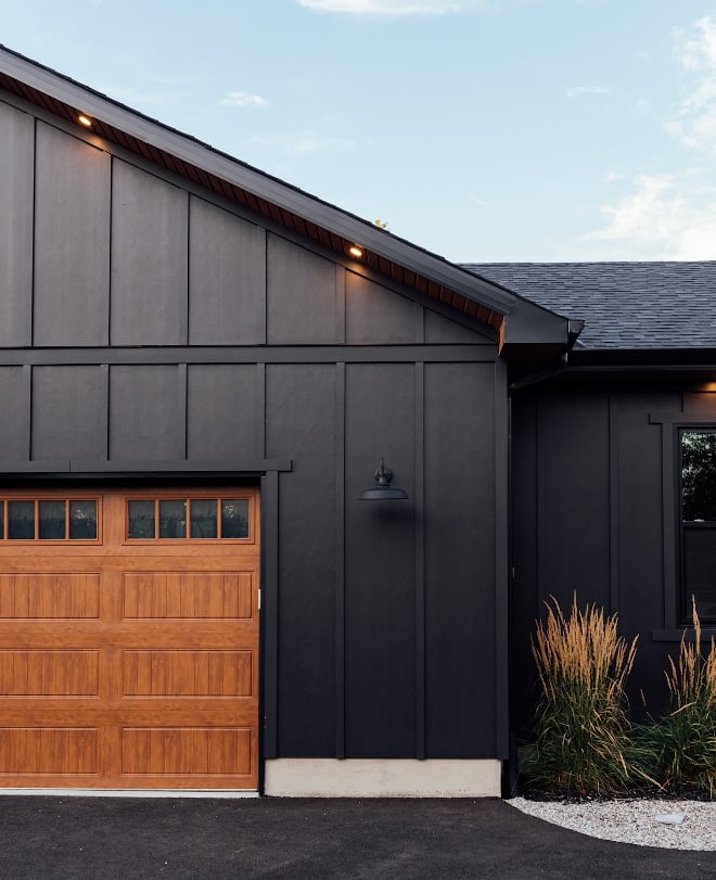 Black House with Wood Accents (Including Cedar): Design Ideas & Paint Colors – Welsh Design Studio