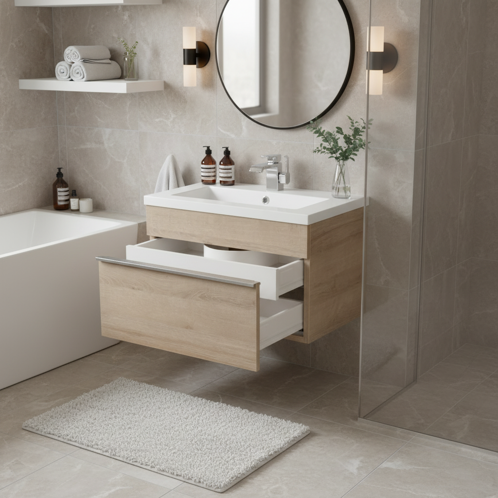 Cutler Kitchen & Bath Trough 24' Wall Mount Modern Bathroom Vanity Organic