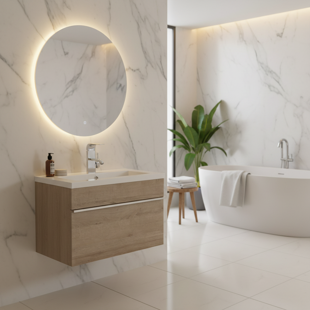 Cutler Kitchen & Bath Trough 24' Wall Mount Modern Bathroom Vanity Organic