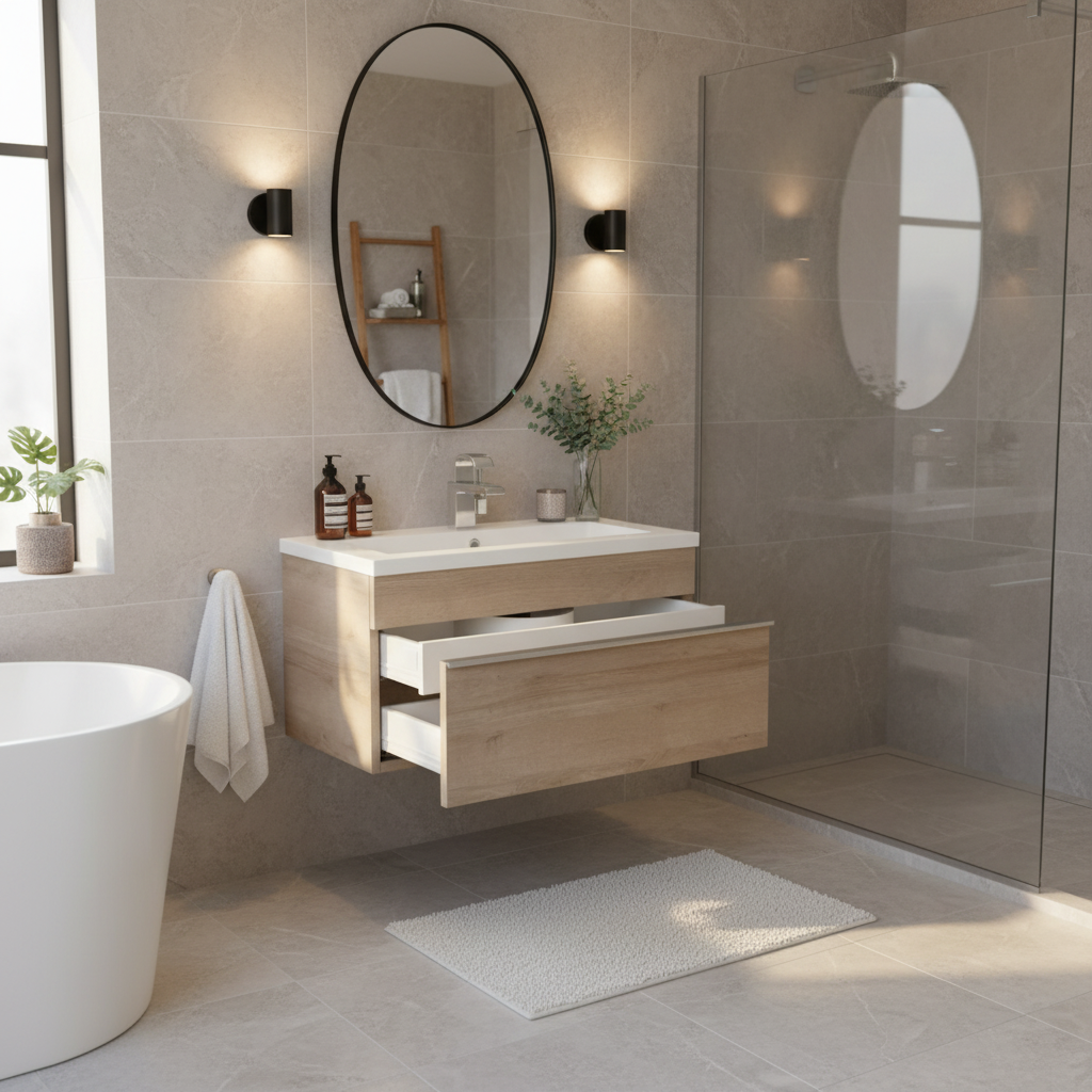 Cutler Kitchen & Bath Trough 30' Wall Mount Modern Bathroom Vanity Organic