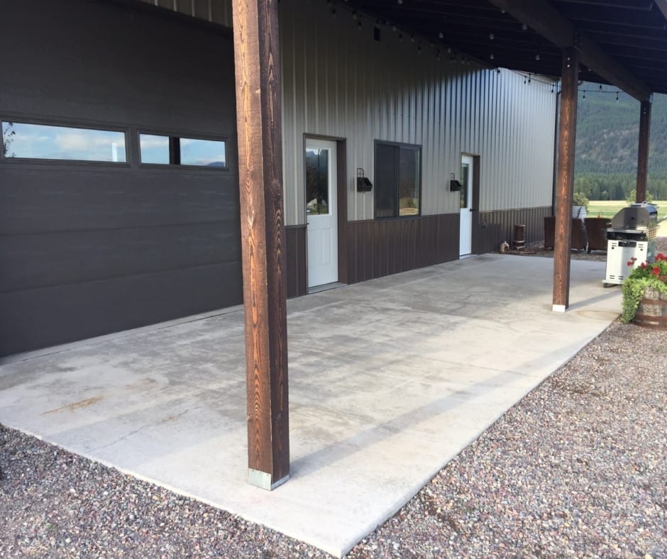 DIY Pole Barn Style Concrete Patio | Direct Colors
