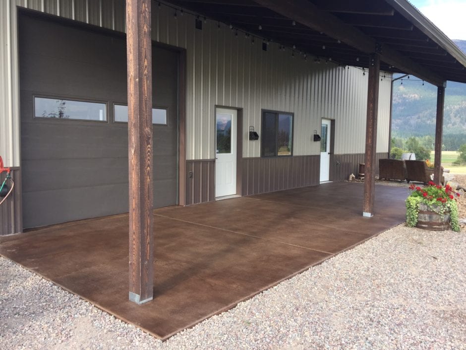 DIY Pole Barn Style Concrete Patio | Direct Colors