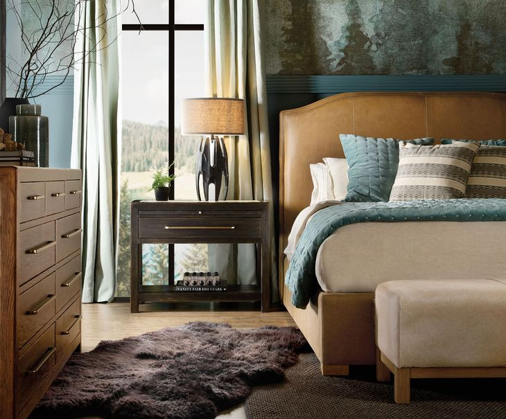Driftwood Brown Upholstered Panel Bedroom Set