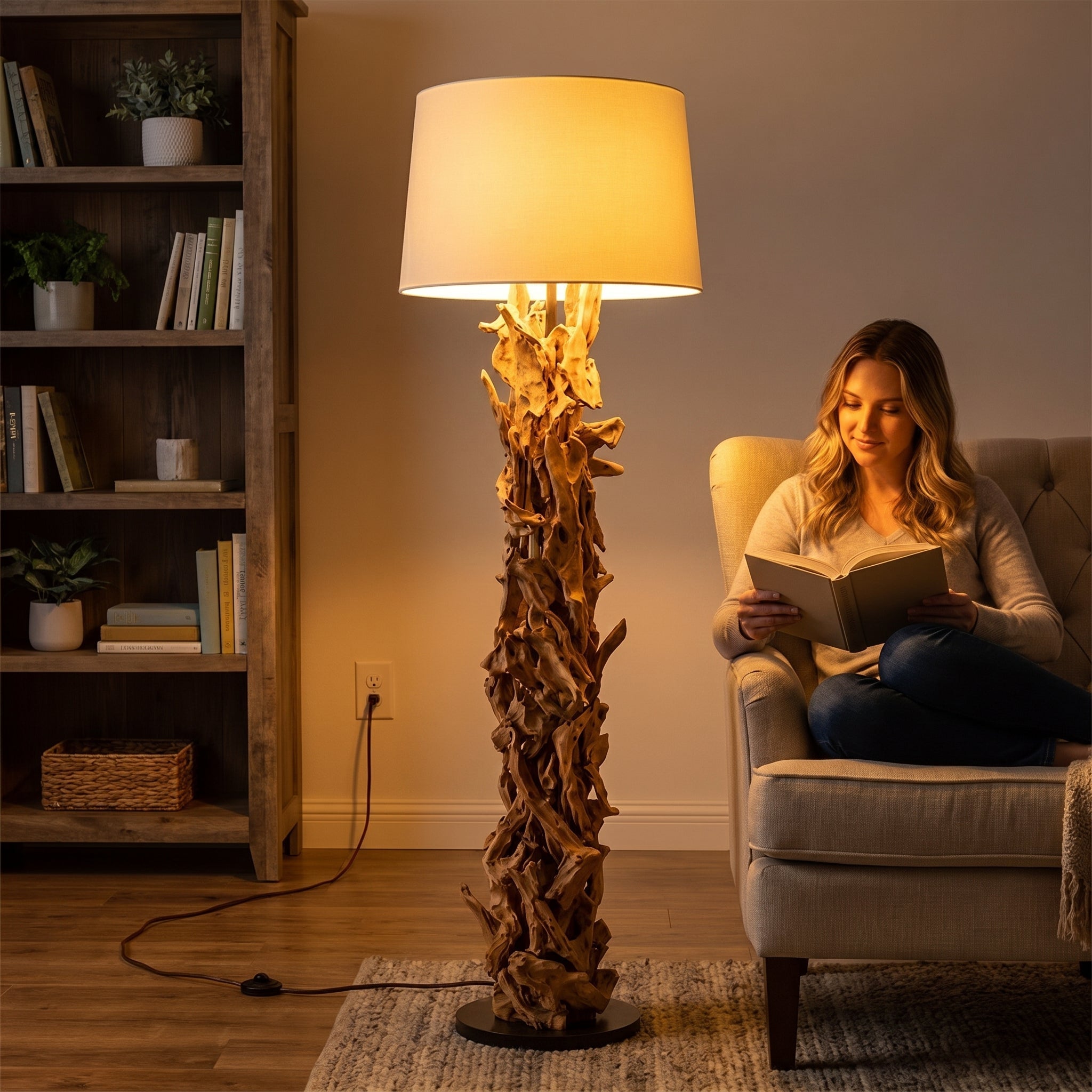 🌲 Floor lamp driftwood Cleon | Unique, unusual floor lamps made of wood 🌟