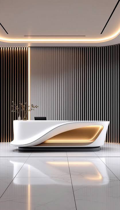 Free Floating Reception Counter Image - Modern, Minimal, Futuristic | Download at StockCake