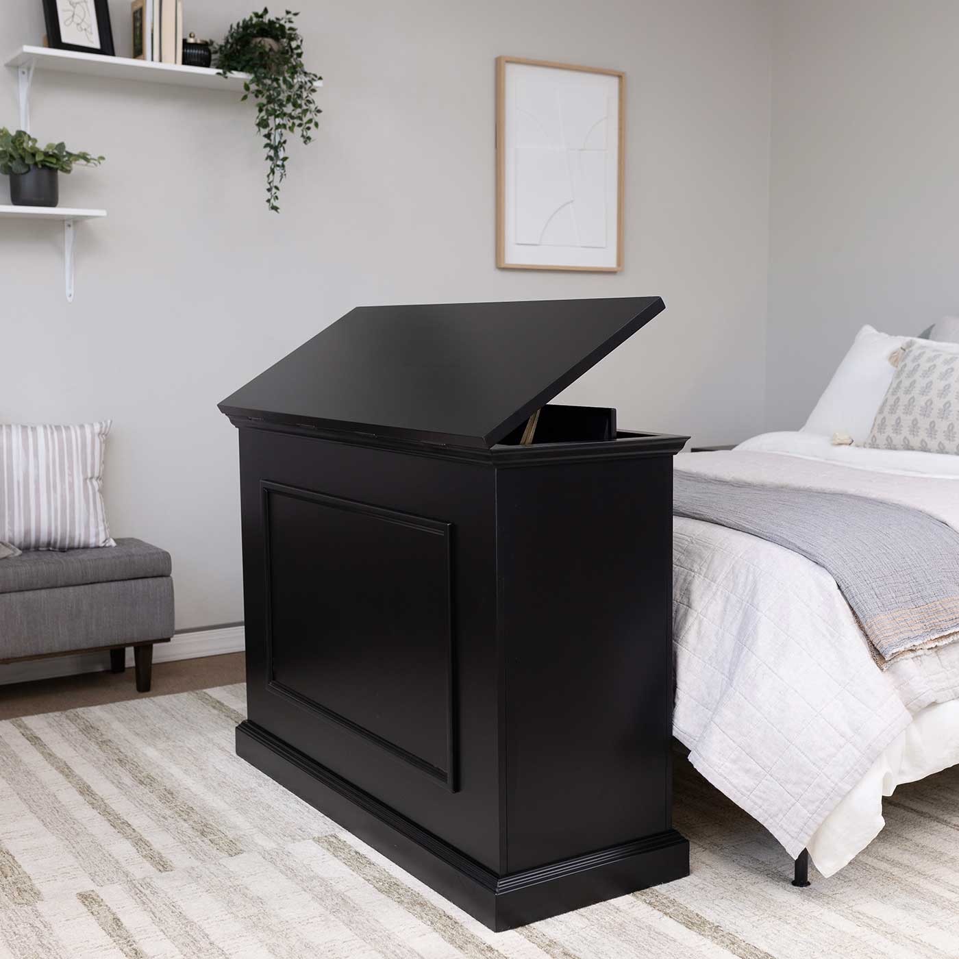 Hidden TV Stand Cabinet With Automatic TV Lift and Remote Control