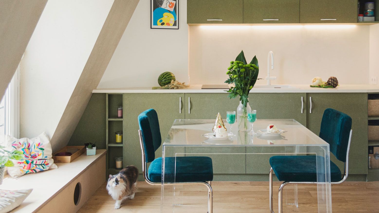 How Ikea Hacks and Pastel Colours Transformed a Studio apartment on a Budget | AD Middle East