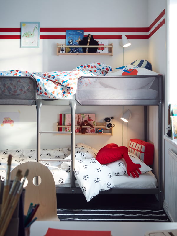 Kids shared bedroom ideas with lots of play space - IKEA