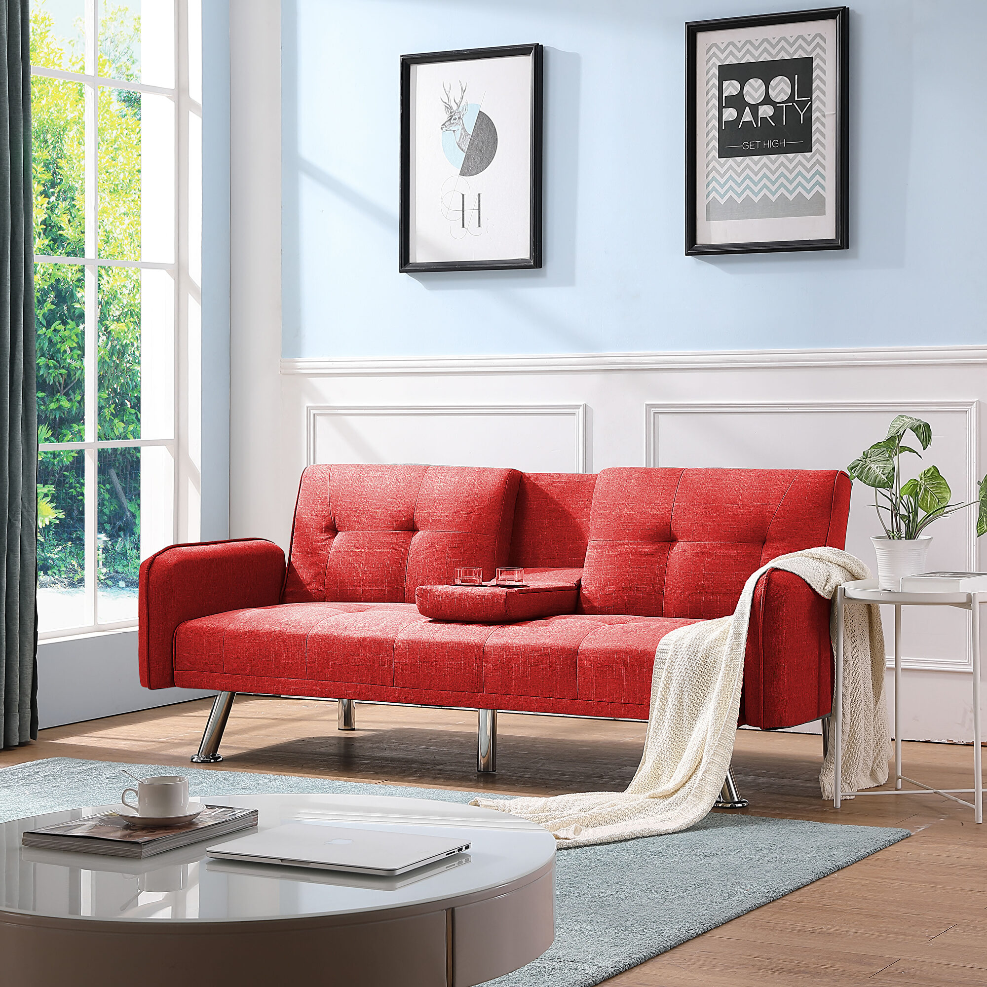 La Spezia W249 Red Sofa Bed W22307250 | Comfyco